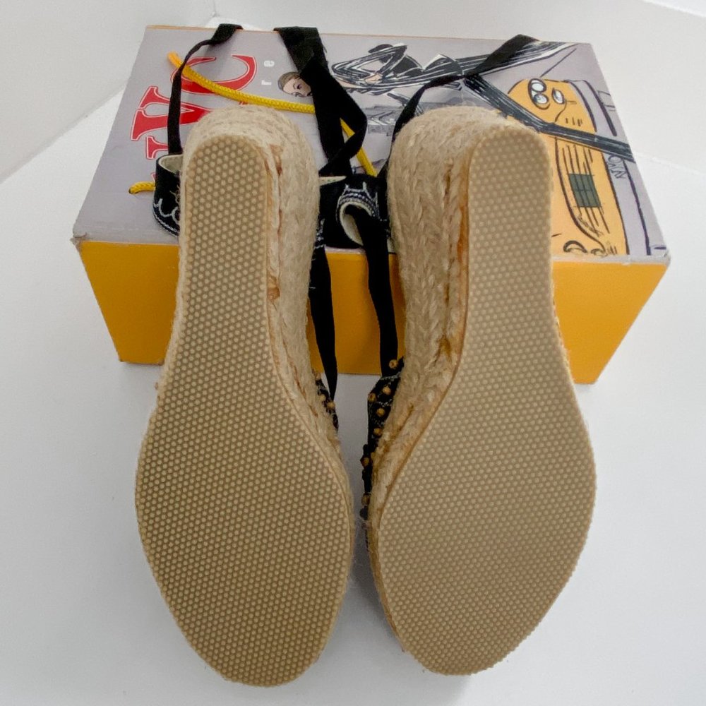 NYC Couture - Wrap Floral Beaded & Embroidered Espadrilles - Picture 7 of 15